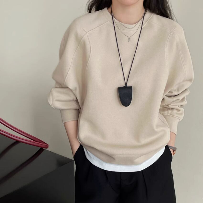 round-neck sweatshirt　J00264