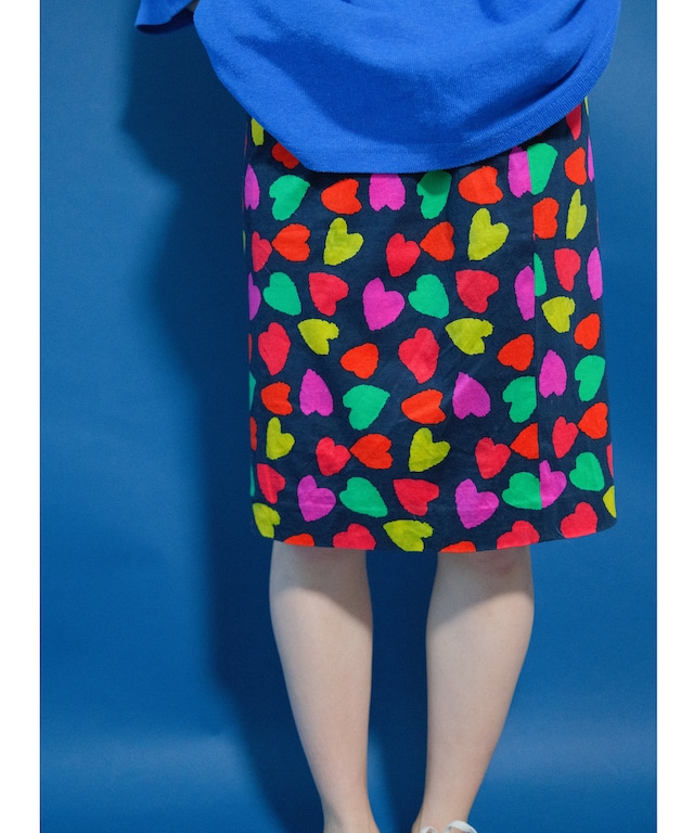 【送料無料】90's "Yves Saint Laurent" Heart skirt