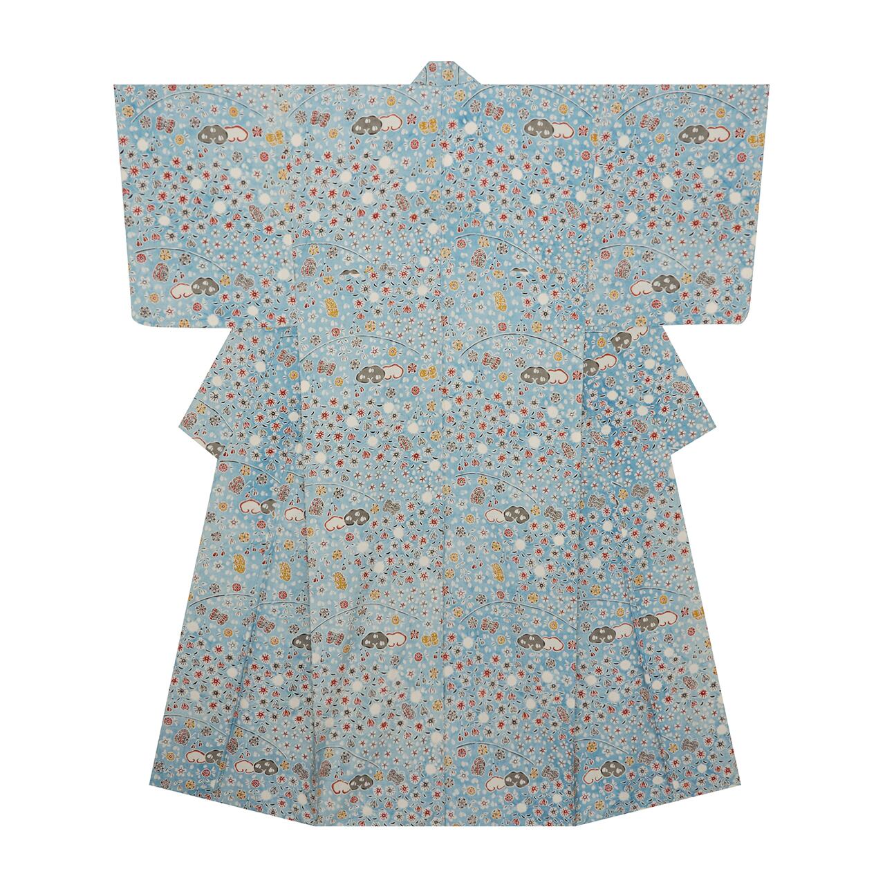 萩の花模様 手描 生紬 開名古屋帯【中古】 | かわの屋