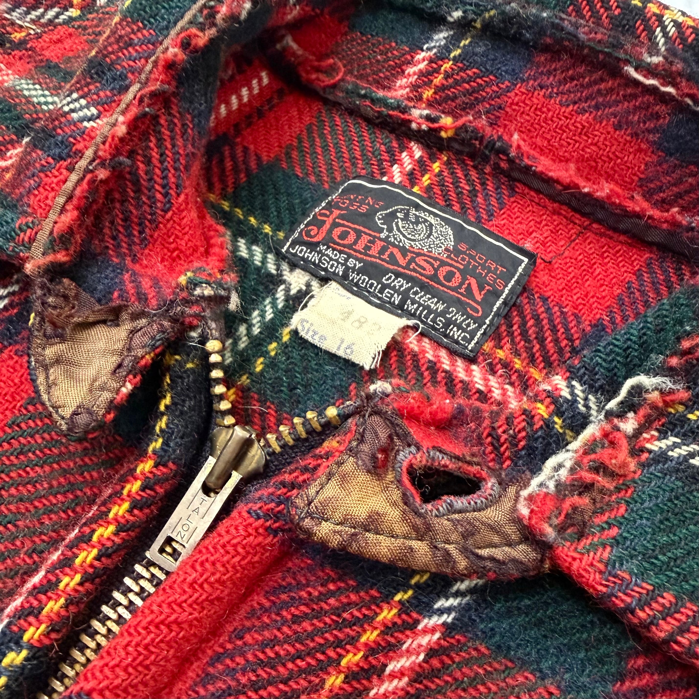 JOHNSON WOOLEN MILLS 60s タータンチェック ウール マッキーノ