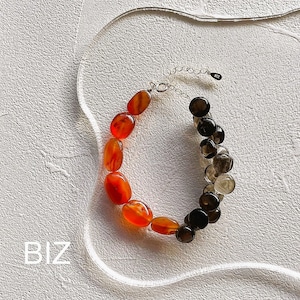 Carnelian & Smoky Quartz(カーネリアン・スモーキークォーツ)