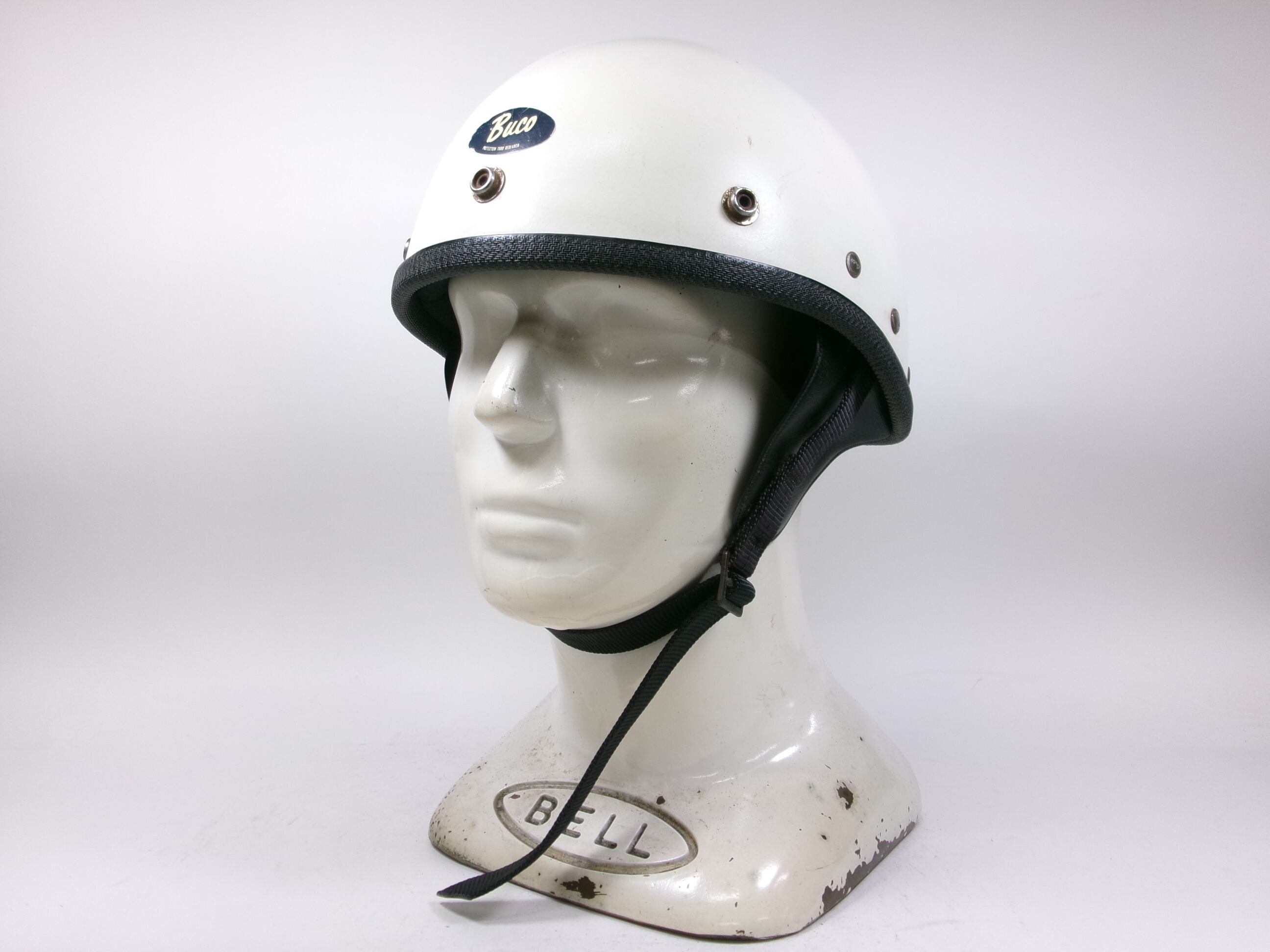 BUCO ブコ プロテクターリブ付き太ゴムビンテージ ハーフヘルメット