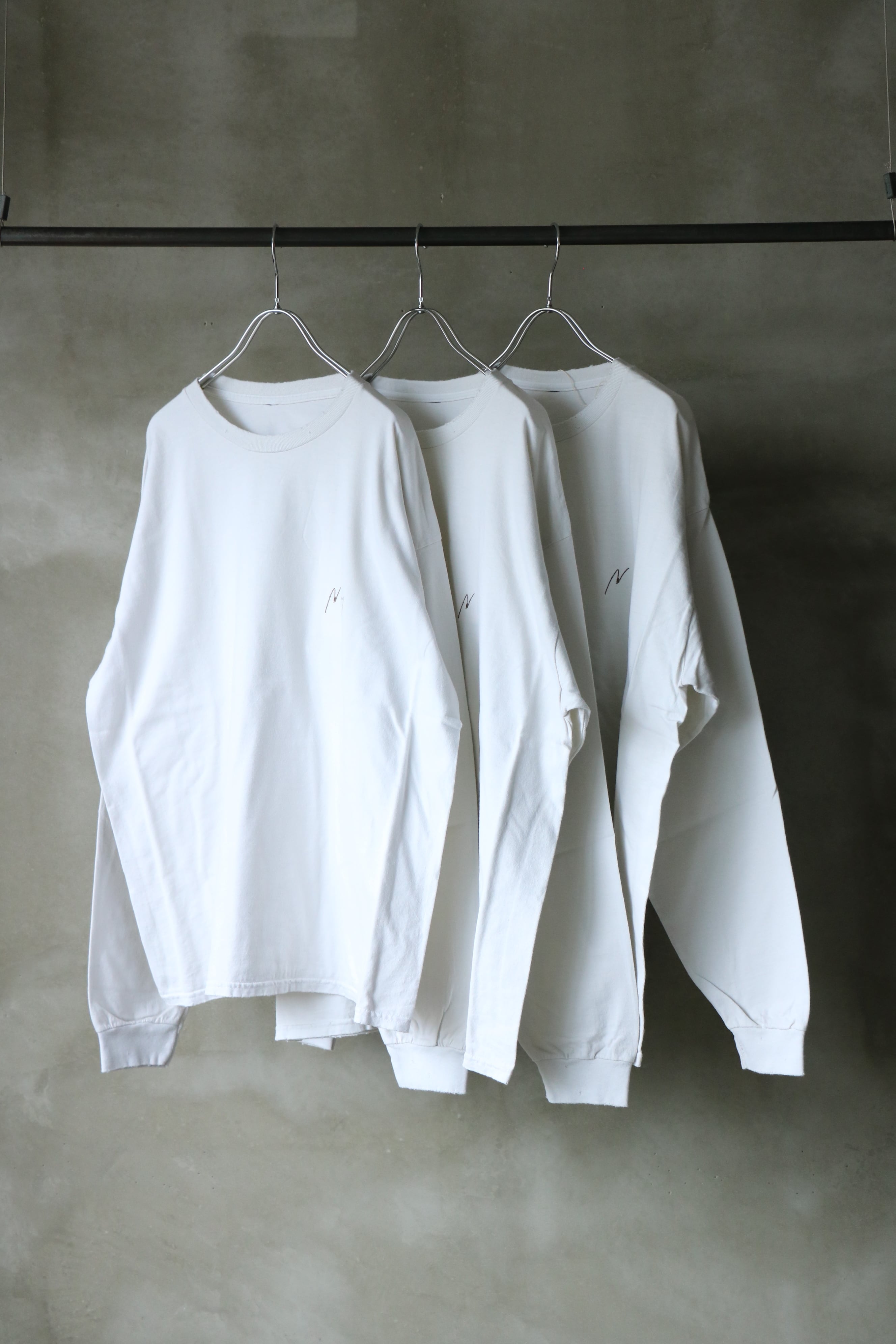 Ancellm - EMBROIDERY DYED LS T-SHIRT- / ANC-CT137-A / アンセルム ロングスリーブT