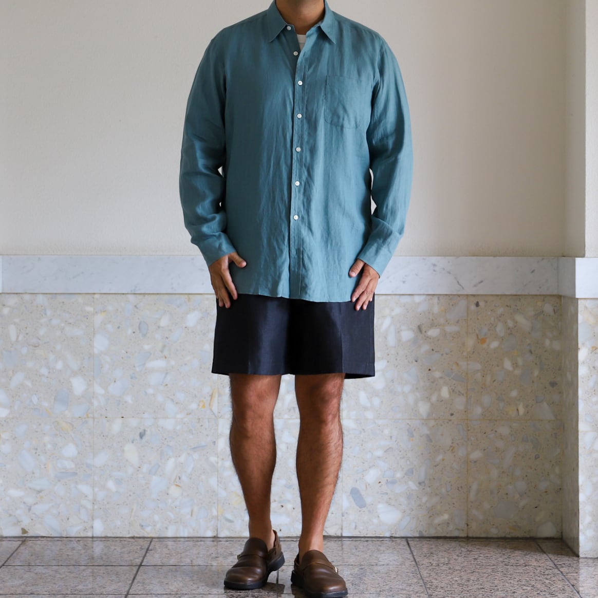 定価10万】Ralph Lauren Purple Label special linen shirt made in