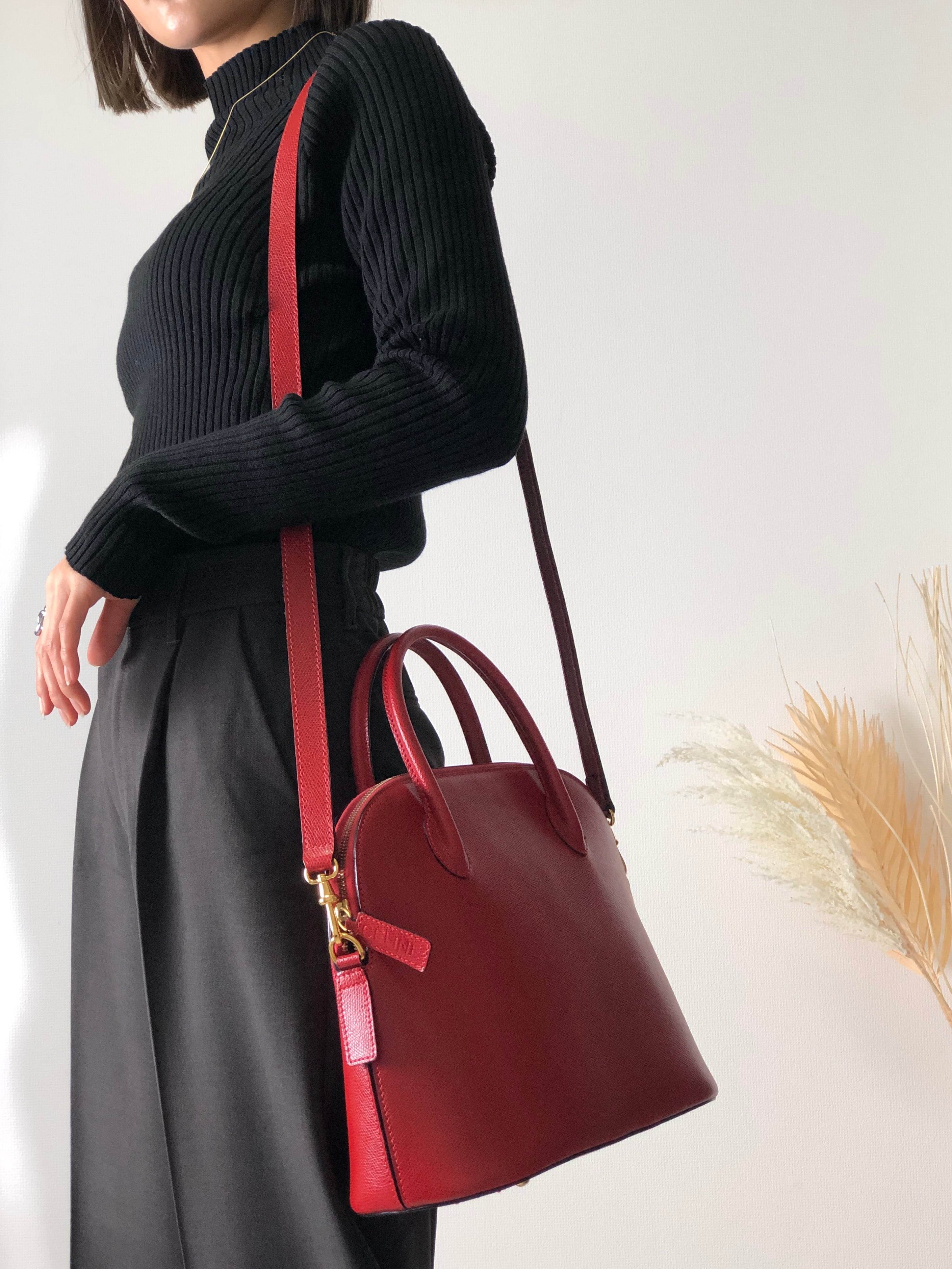 日本直送 名牌中古包 】CELINE セリーヌ レザー ブガッティ 2WAY 