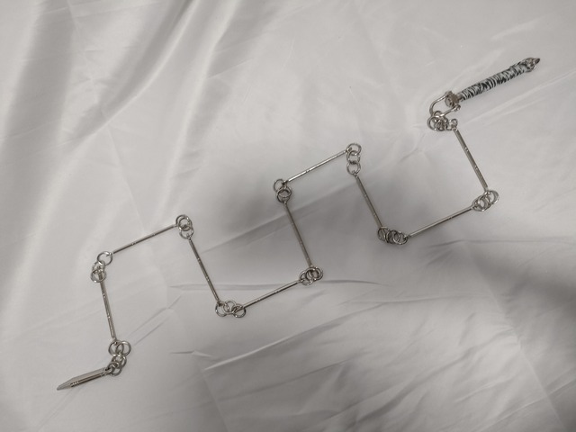 九節棍 入門者向け軽量版 鉄製 武具レプリカ 太極拳演武用