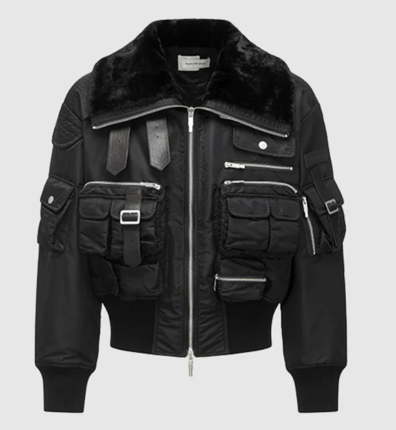 【25AW】Feng Chen Wang フェンチェンワン / Multipocket Cargo Jacket With Leather Trim / カーゴジャケット - 1