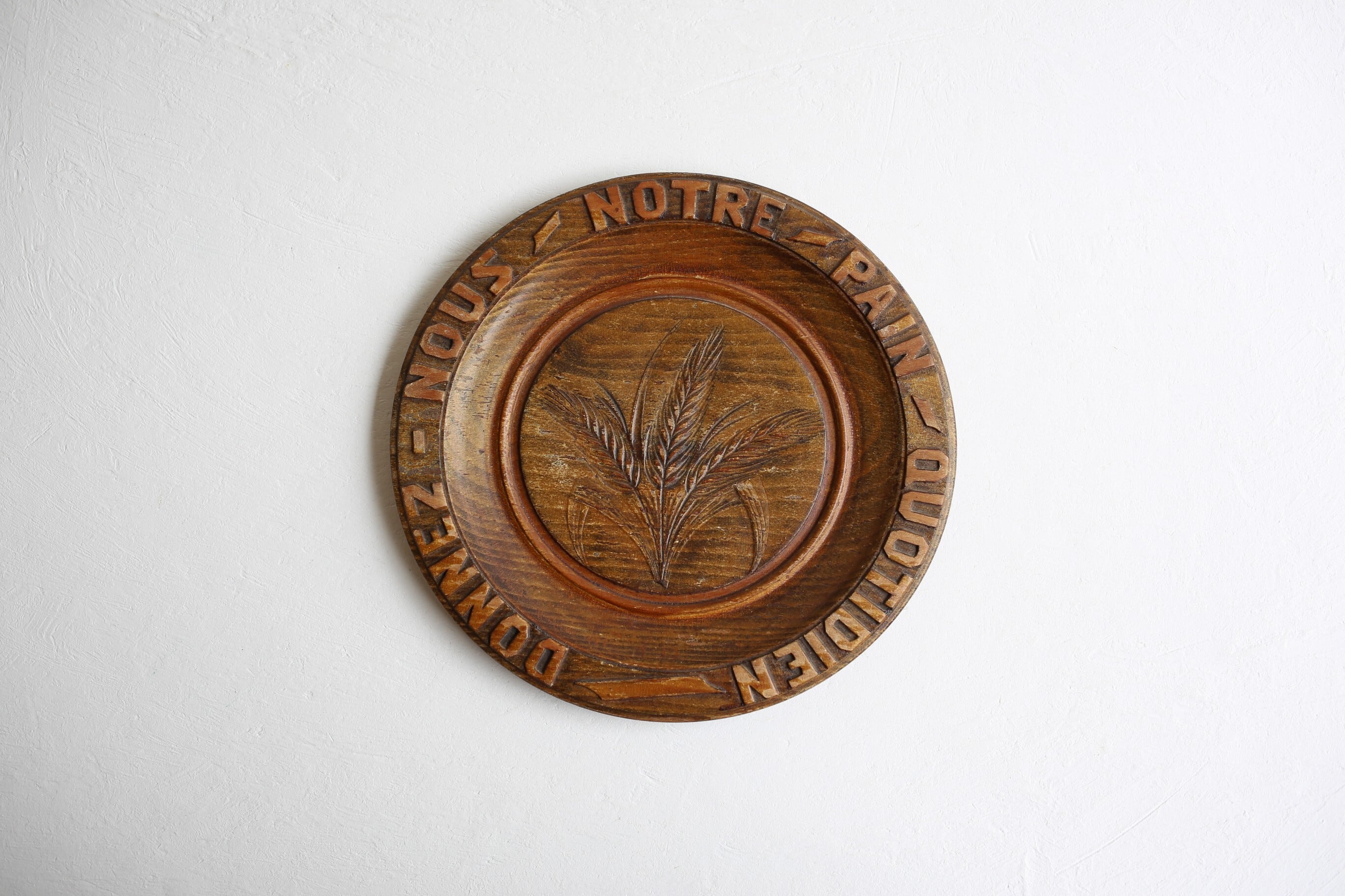 フランス アンティーク ヴィンテージ ブレッドボード 木製プレート 壁飾り 約29㎝ N-05784