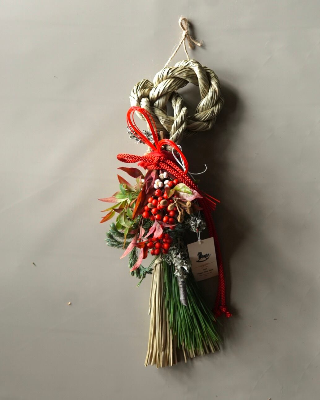 南天のしめ飾りJ