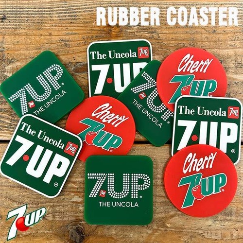 7UP RUBBER COASTER 7アップ ラバーコースター 全3種類 アメリカン雑貨