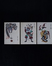 大津絵　手摺木版葉書　七図揃　/　滋賀