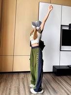 ナイロンワイドパンツ2025 NZ00002