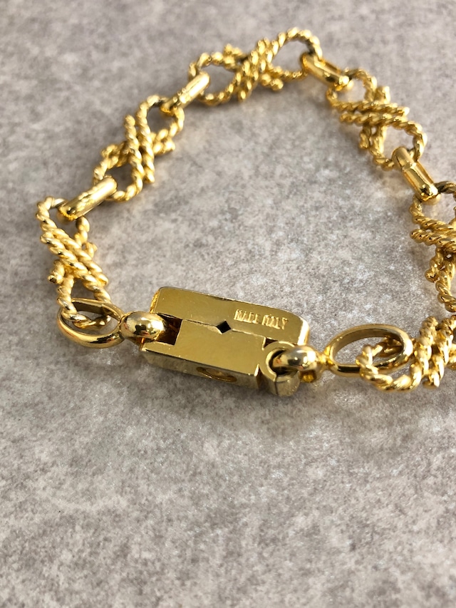 CELINE セリーヌ ブレスレット ゴールド ロゴ ツイストインフィニティ vintage ヴィンテージ オールド z48fez