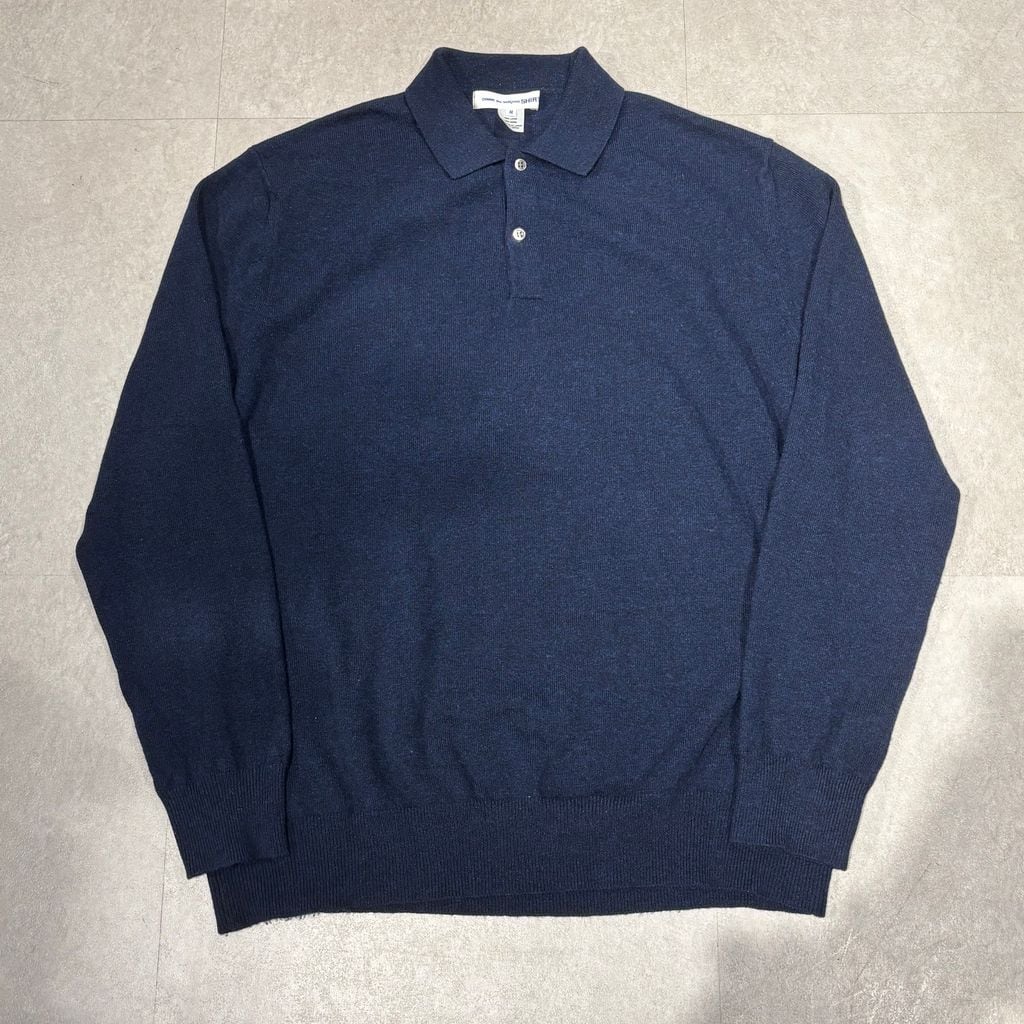 90s コムデギャルソン ギャルソン ポロシャツ 長袖 アーカイブ 古着 COMME des GARCONS SHIRT コムデギャルソンシャツ 24AW Wool