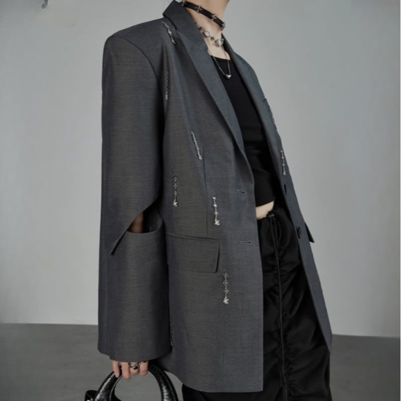 Swing accessories sleeve slit jacket 2 colors V2024