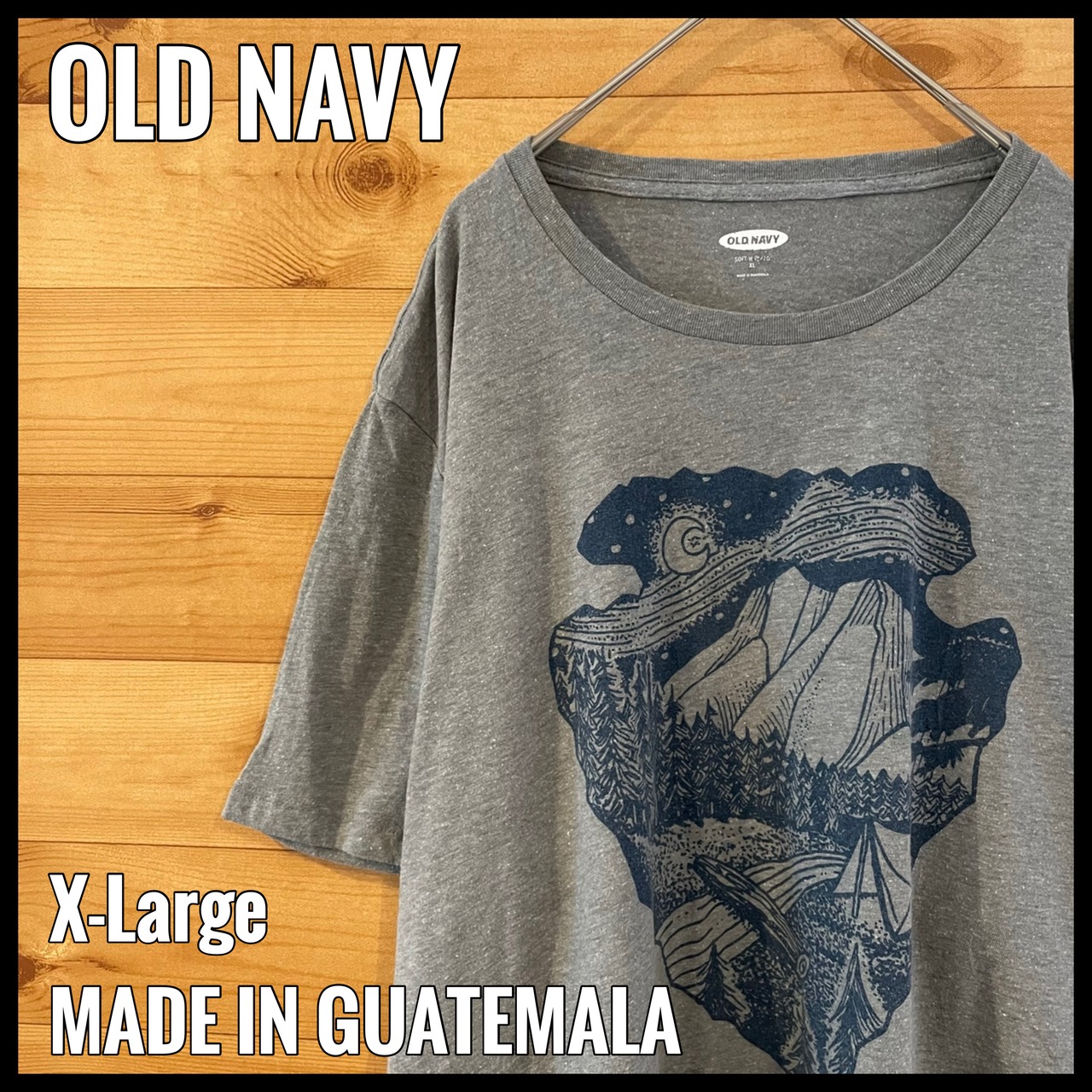 【OLD NAVY】Tシャツ キャンプ アウトドア イラスト XL ビッグサイズ オールドネイビー US古着 アメリカ古着