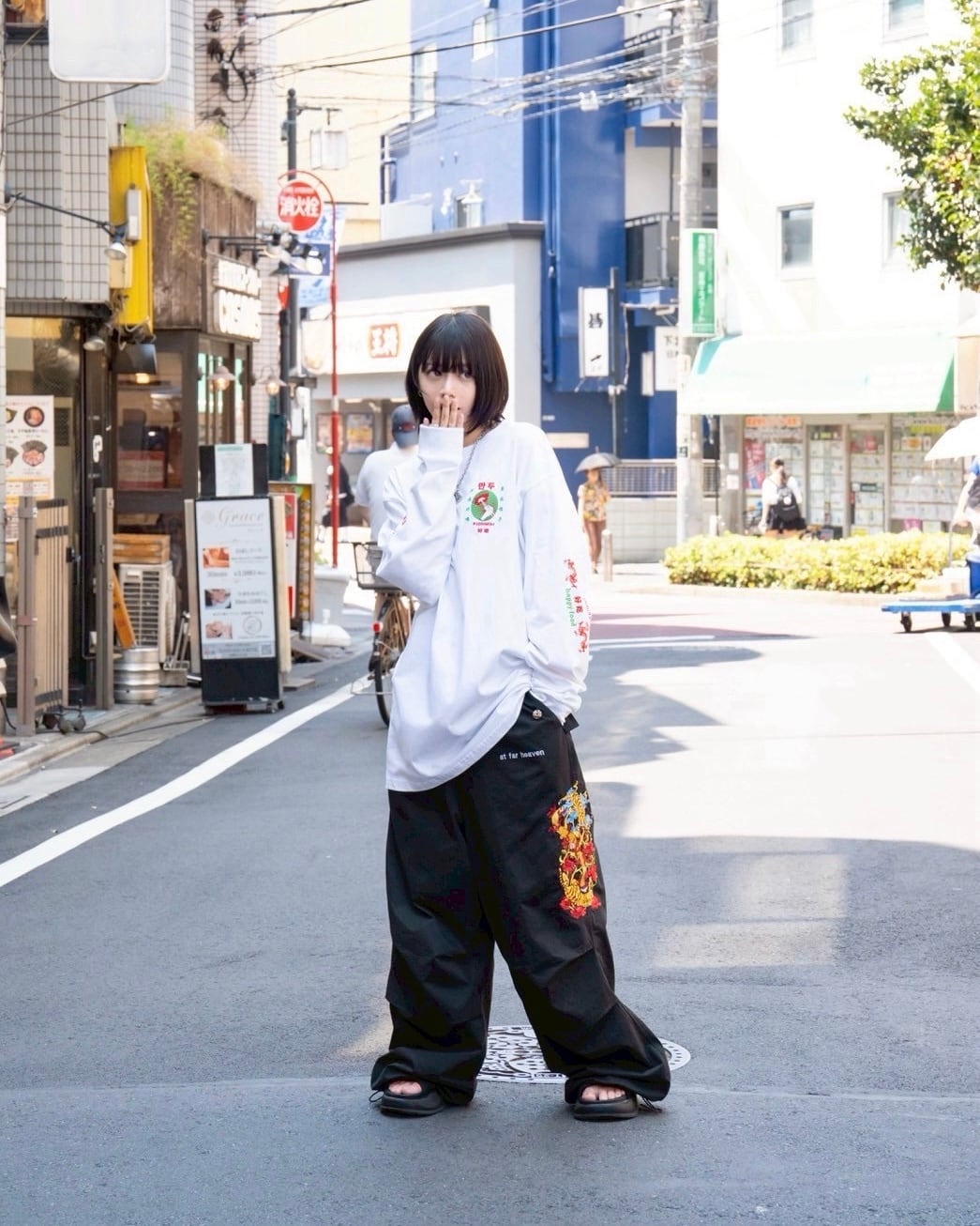 GYOZA long sleeve t-shirt | チュウカタベタイ