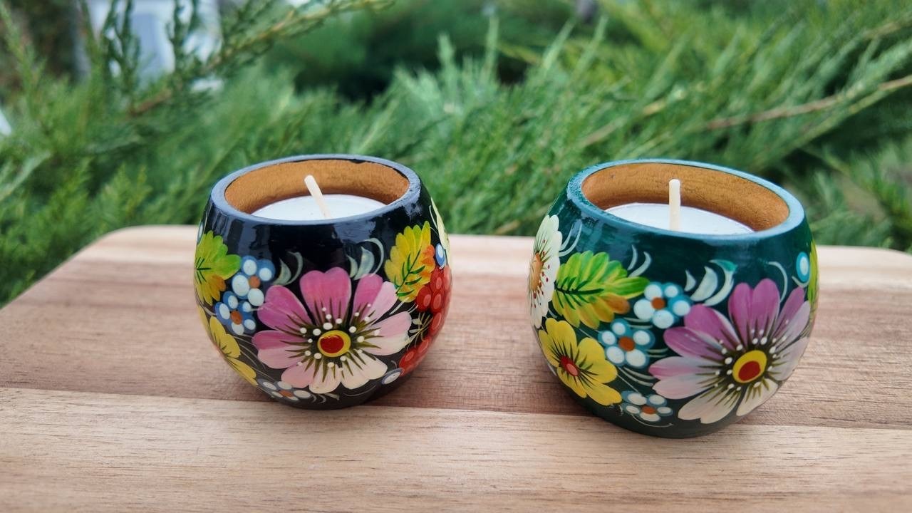 ペトリキフカ・キャンドルホルダー（Khomenko作） - 8