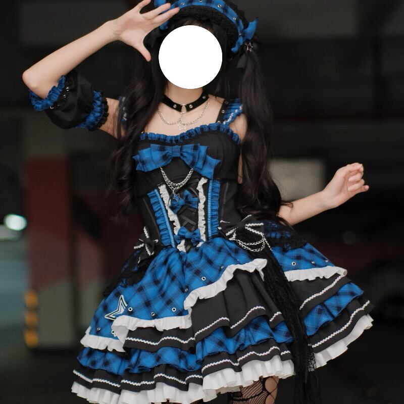 アイドルチェック柄衣装 レッド ステージ衣装 生誕祭 ドール