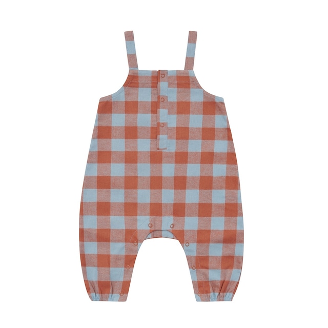 【Last1 6-12m】organic zoo ／ Maple Gingham Salopettes AW26