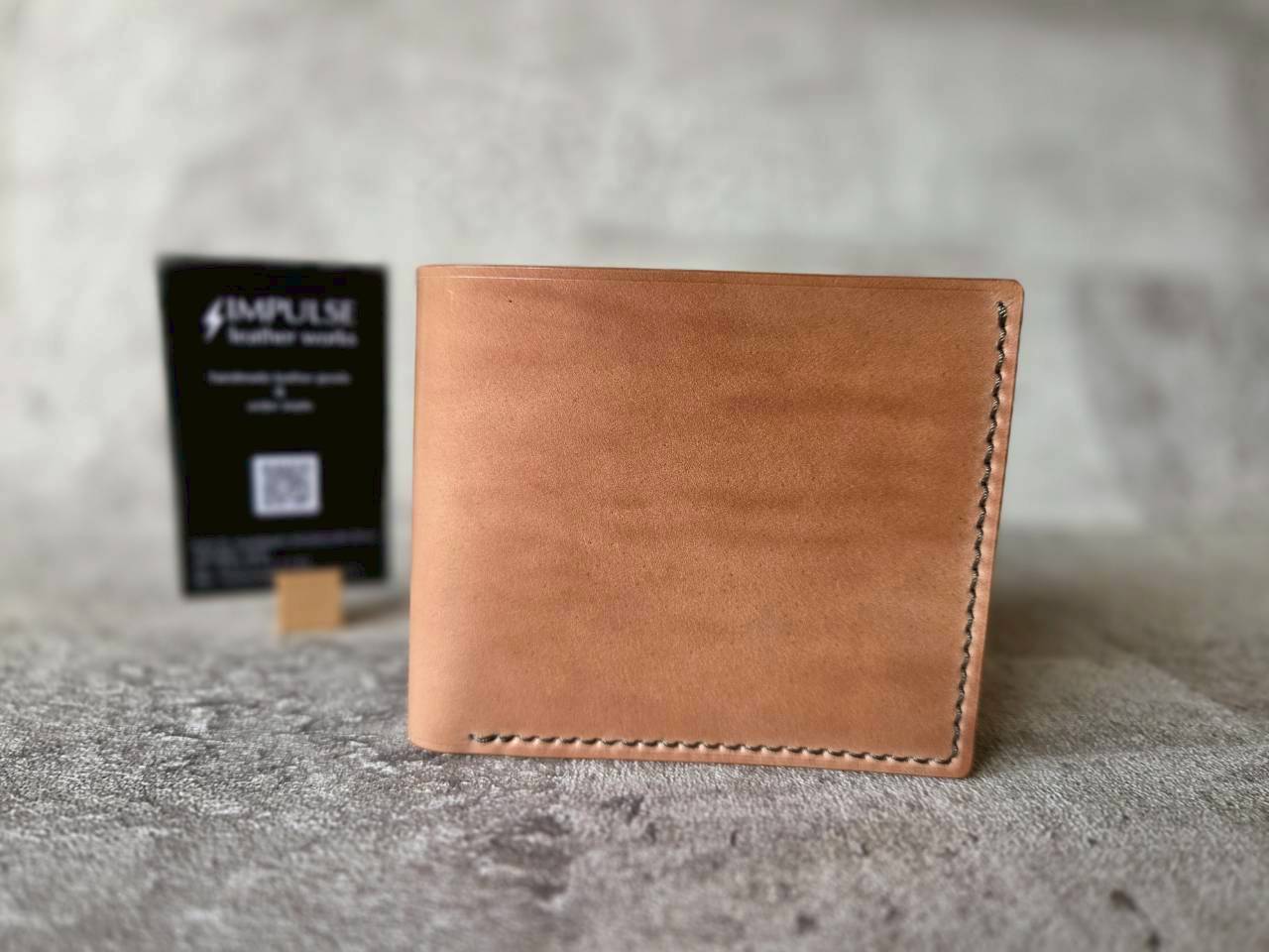 二つ折り財布 コードバン ナチュラル/ナチュラル | インパルス レザー