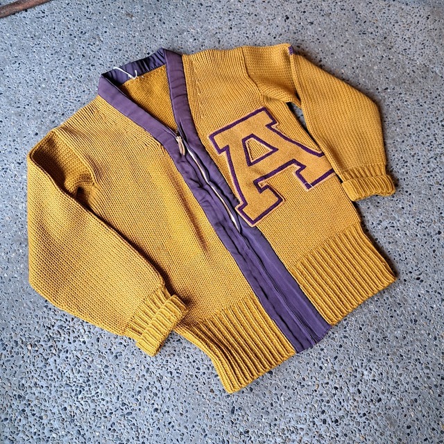 ~60's アメリカ製 レタードカーディガン used [312056]