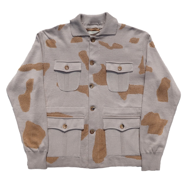 STEAF 24SS SAFARI KNIT JACKET (Night Beige)