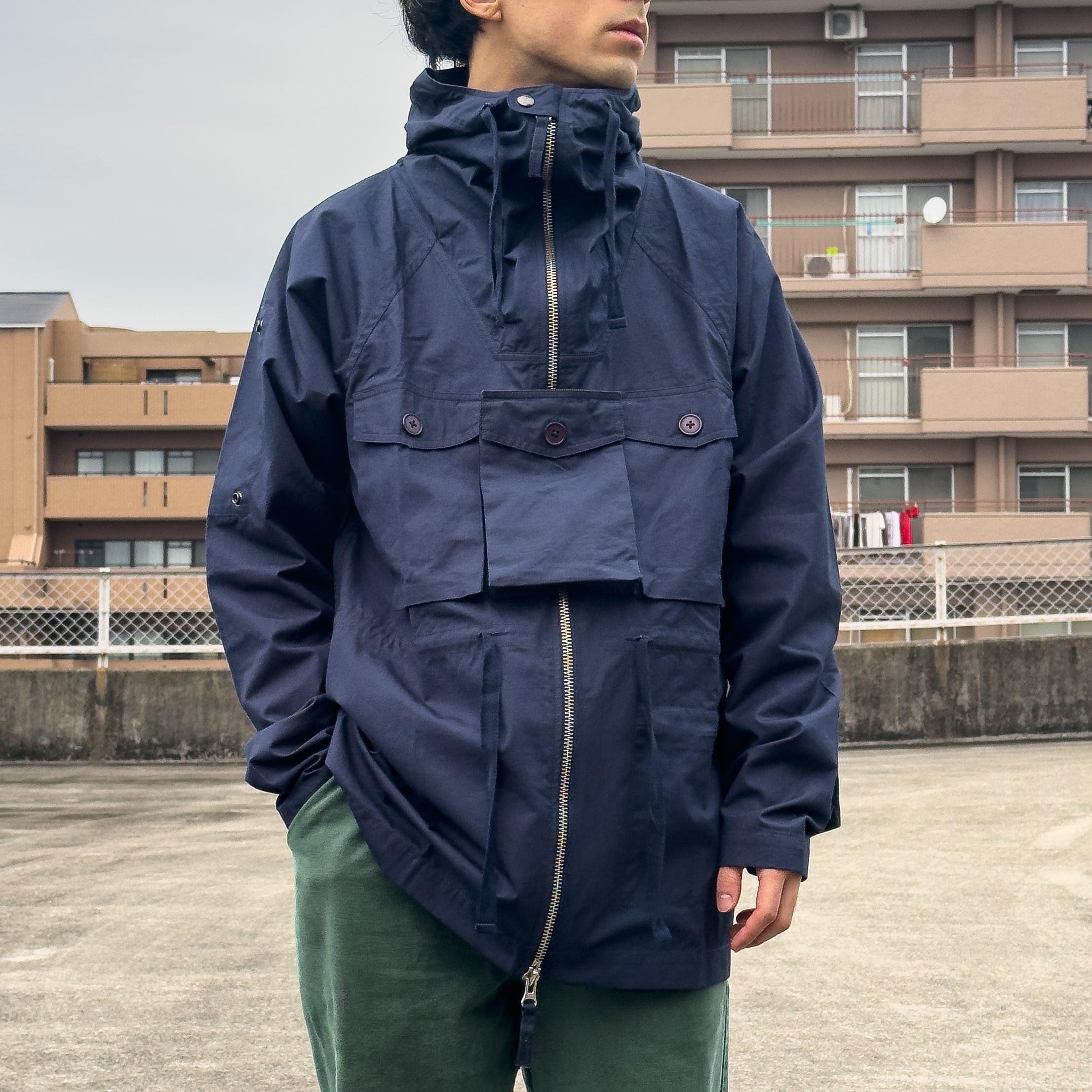 Hawkwood Mercantile] Tryfan Jacket Navy Ventile | regnbage