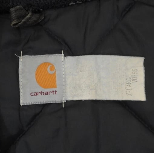 80s90s carhartt ダックベスト ブラック XL/カーハート 黒 中綿