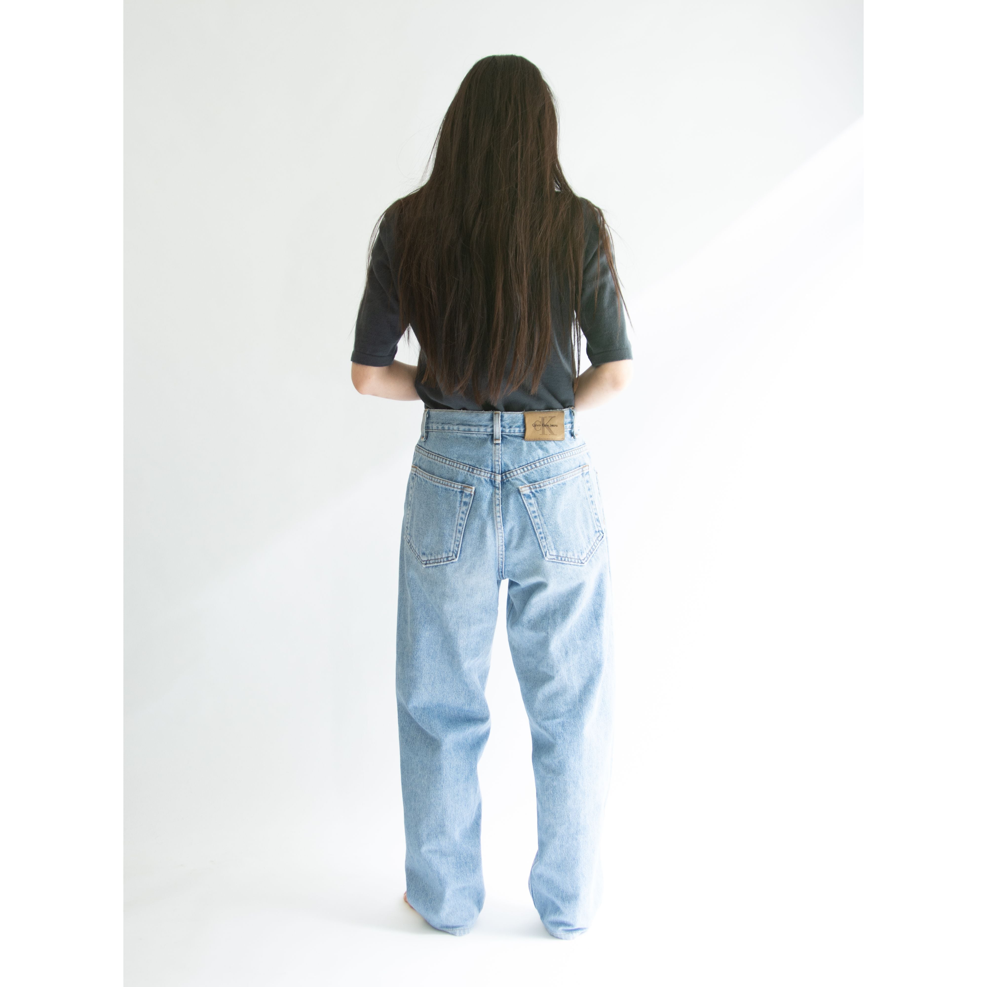Calvin Klein Jeans】Made in 100% Cotton Easy Fit Denim Pants Jeans（ カルバンクラインアメリカ製イージーフィット デニムパンツ ジーンズ） MASCOT/E