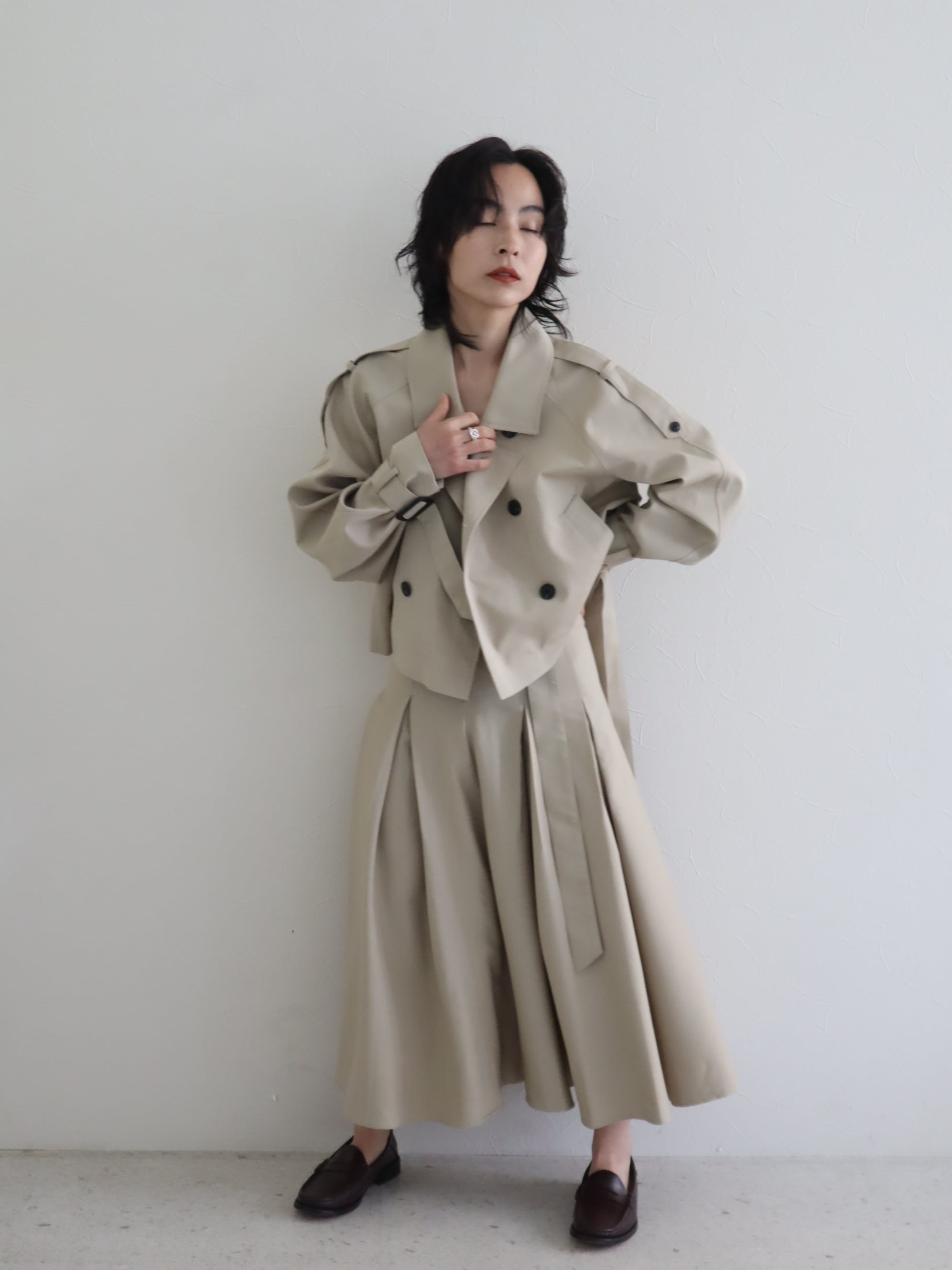 trench skirt | HAILEE