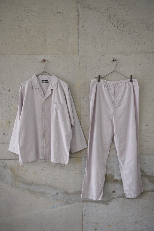 White, Gray, and Red Striped Pajama Set