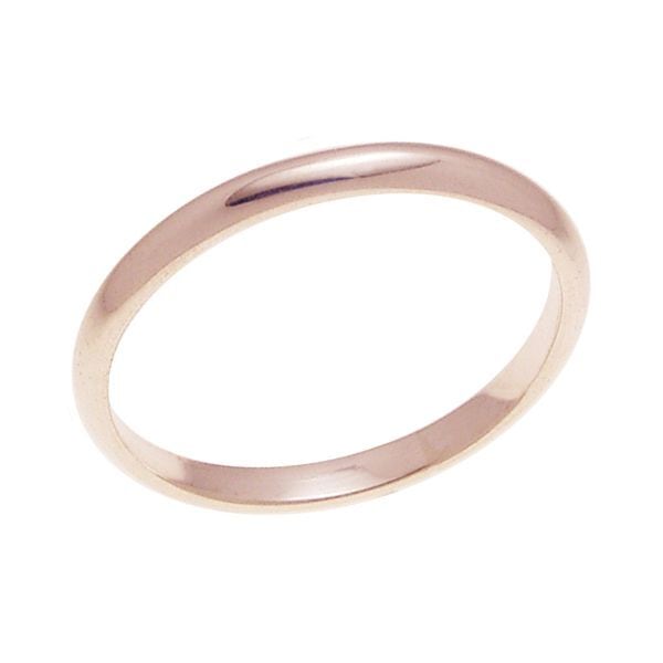 Ｋ１８ピンクゴールド・２ｍｍ幅・甲丸リング | 結婚指輪(マリッジ