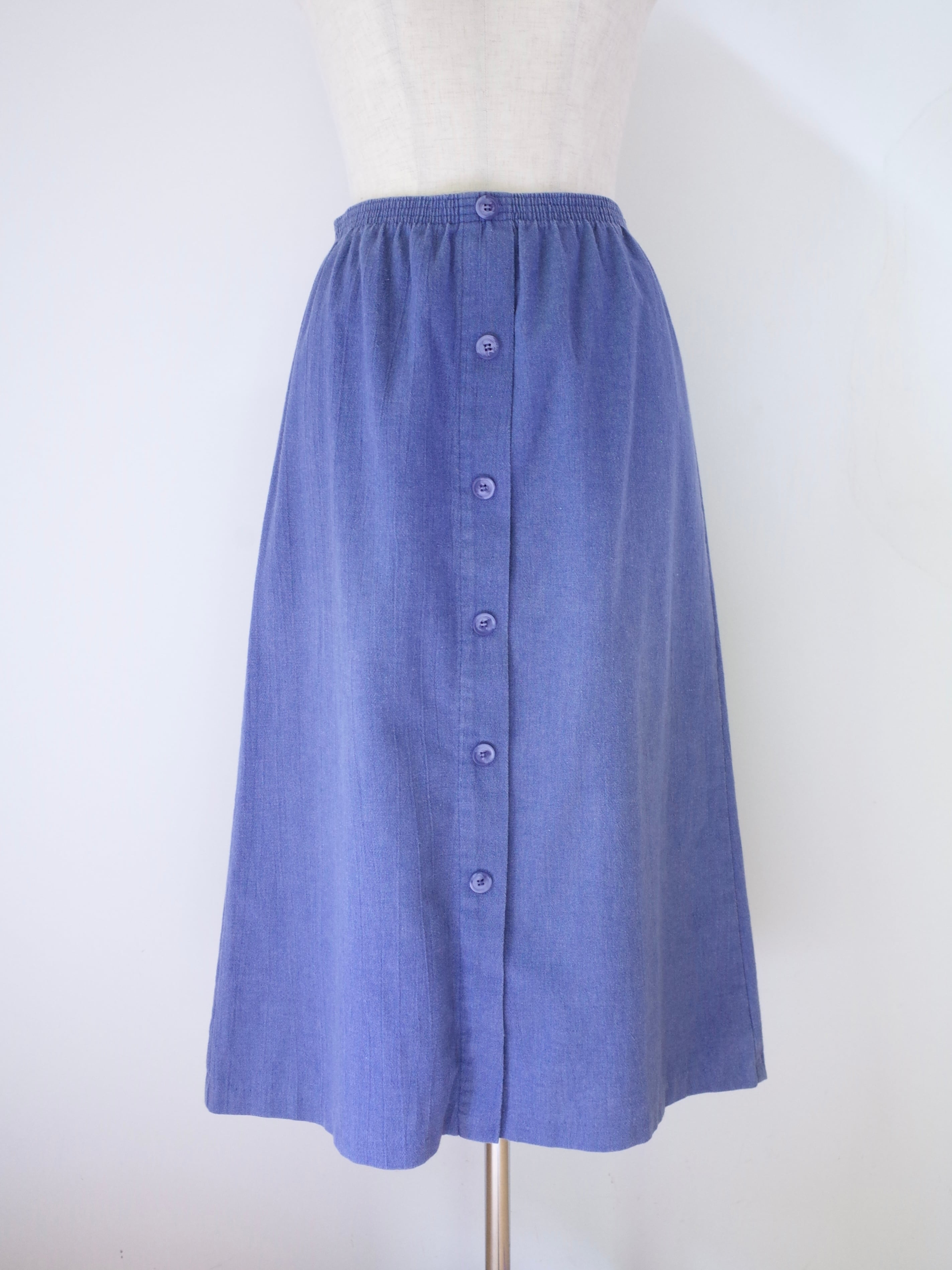 Blue Easy Long Skirt