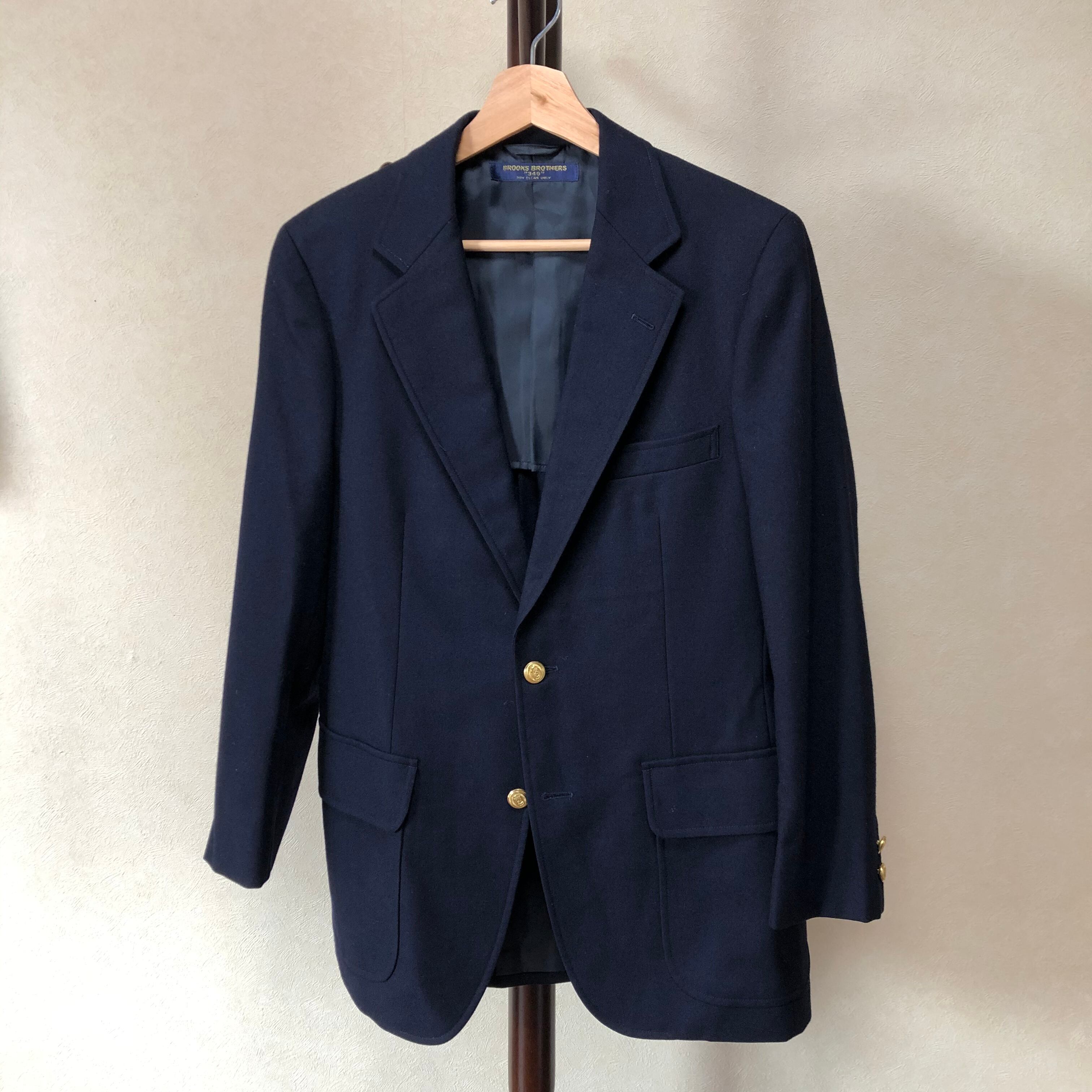 90s Brooks Brothers 346 2B gold button wool jacket / ブルックス