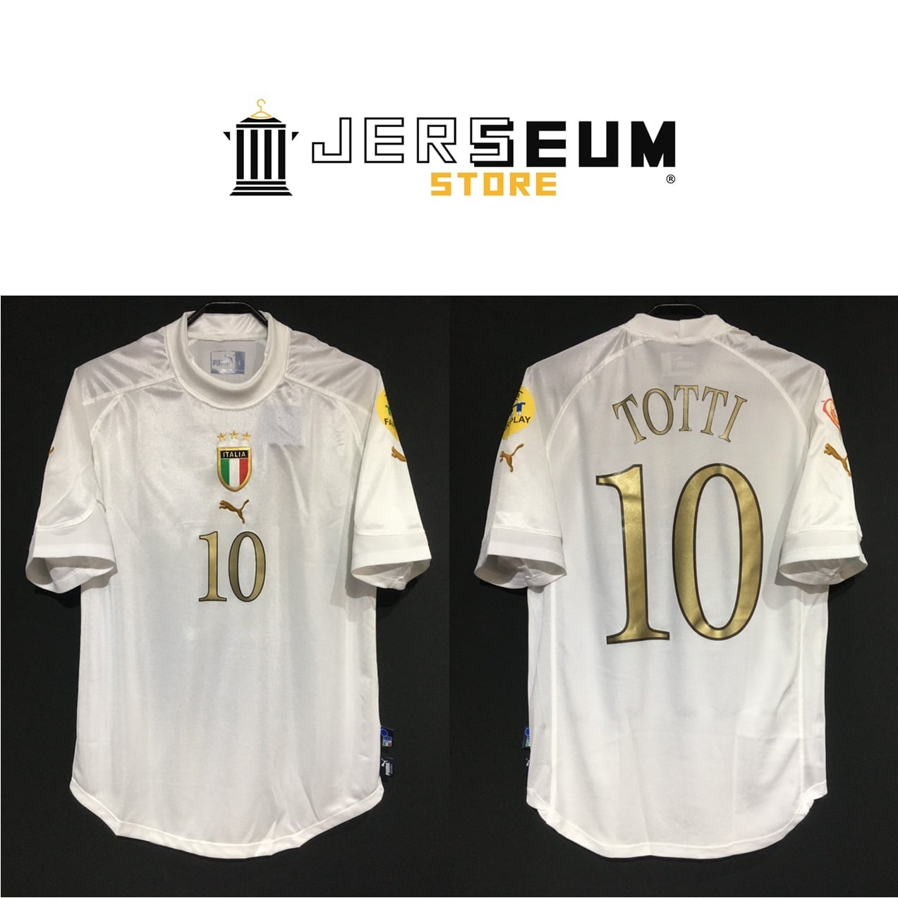 EURO2004】 Italy（A） Condition：Brand New Grade：6 Size：L No.10 TOTTI  Jerseum Store