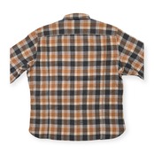 Crocodile クロコダイル ホリゾンタルカラー チェック 長袖 ネルシャツ サイズ LL /メンズ/ブラウンベージュ系×グレー