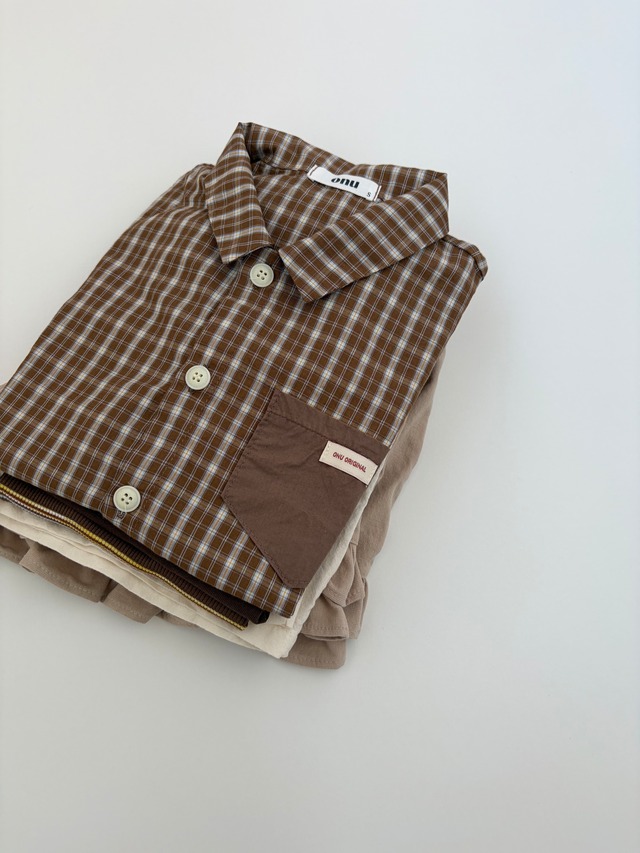 《即納》送料無料 【ONU】summer checkshirt