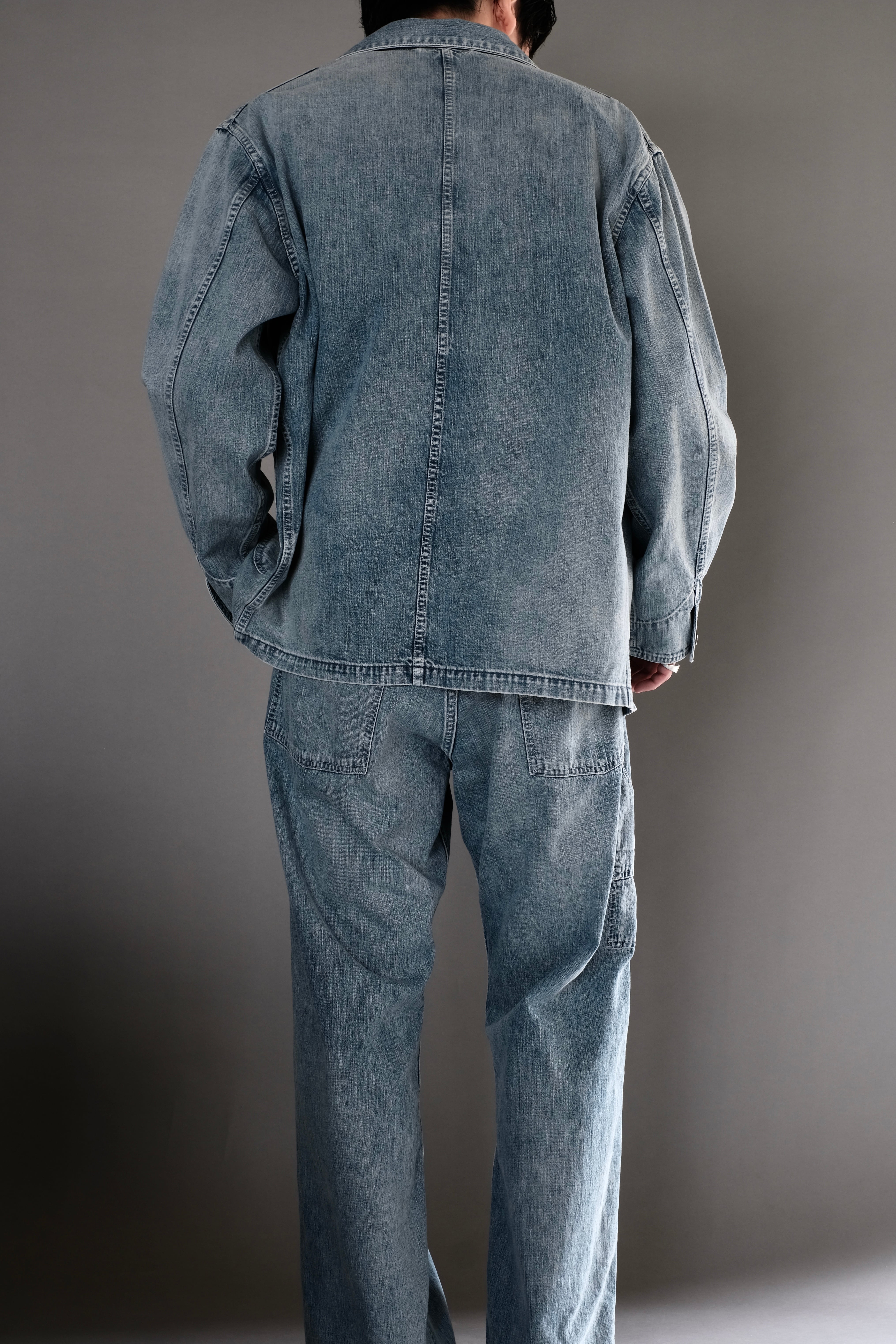 ULTERIOR / FADED LIGHT DENIM COVERALL | LIVING