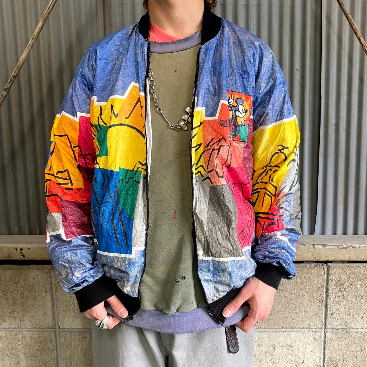 オールド ディズニー ヴィンテージ ロング ジャケット 合せる 3XL 