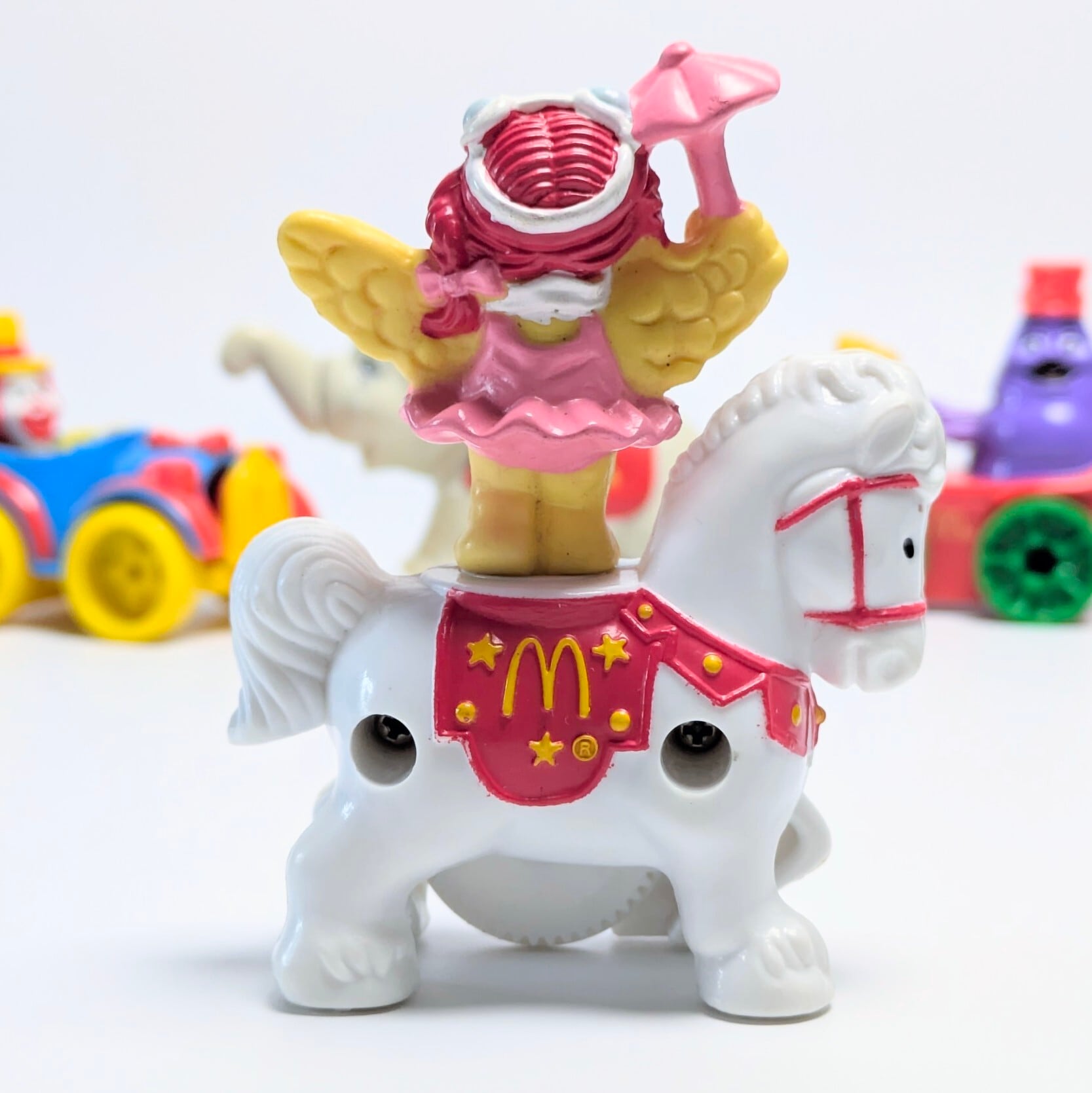 ☆VINTAGE 1989☆ 【 McDonald's  ( マクドナルド ) 】1989年マクドナルドミールトイ『 マクドナルドランド・サーカスパレード（McDonaldland Circus Parade）』全4種コンプリートセット / ハッピーミール  〚アメリカン雑貨 アメトイ〛