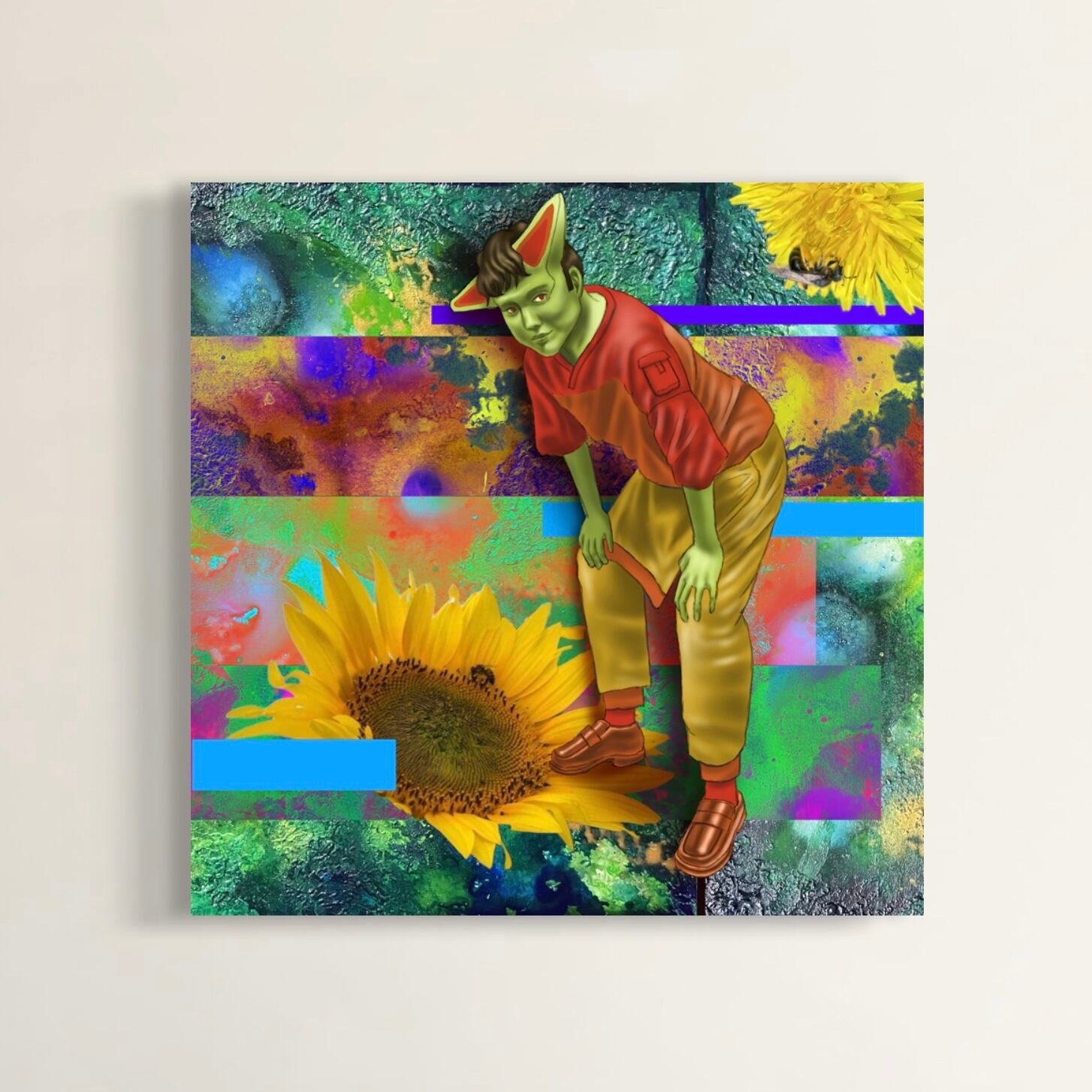 《一休み》/2022年/プリントキャンバス/333×333mm