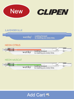 wethy ボールペン 蛍光ペン CLIPEN  クリップのように留めれるペン 筆記用具