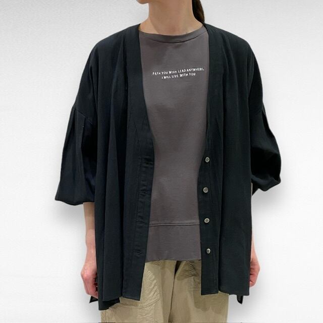 タグ付き未使用　cafune Vネックシアーワイドカーディガン　キナリ cafune V-neck sheer wide cardigan | CoCo Cuore