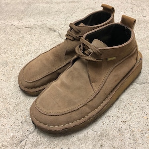 90～00s OLD STUSSY/Wallabee Boots/27.0cm相当/ワラビーブーツ/キャメル/ストックロゴ/ラバーソール/ステューシー/オールドステューシー