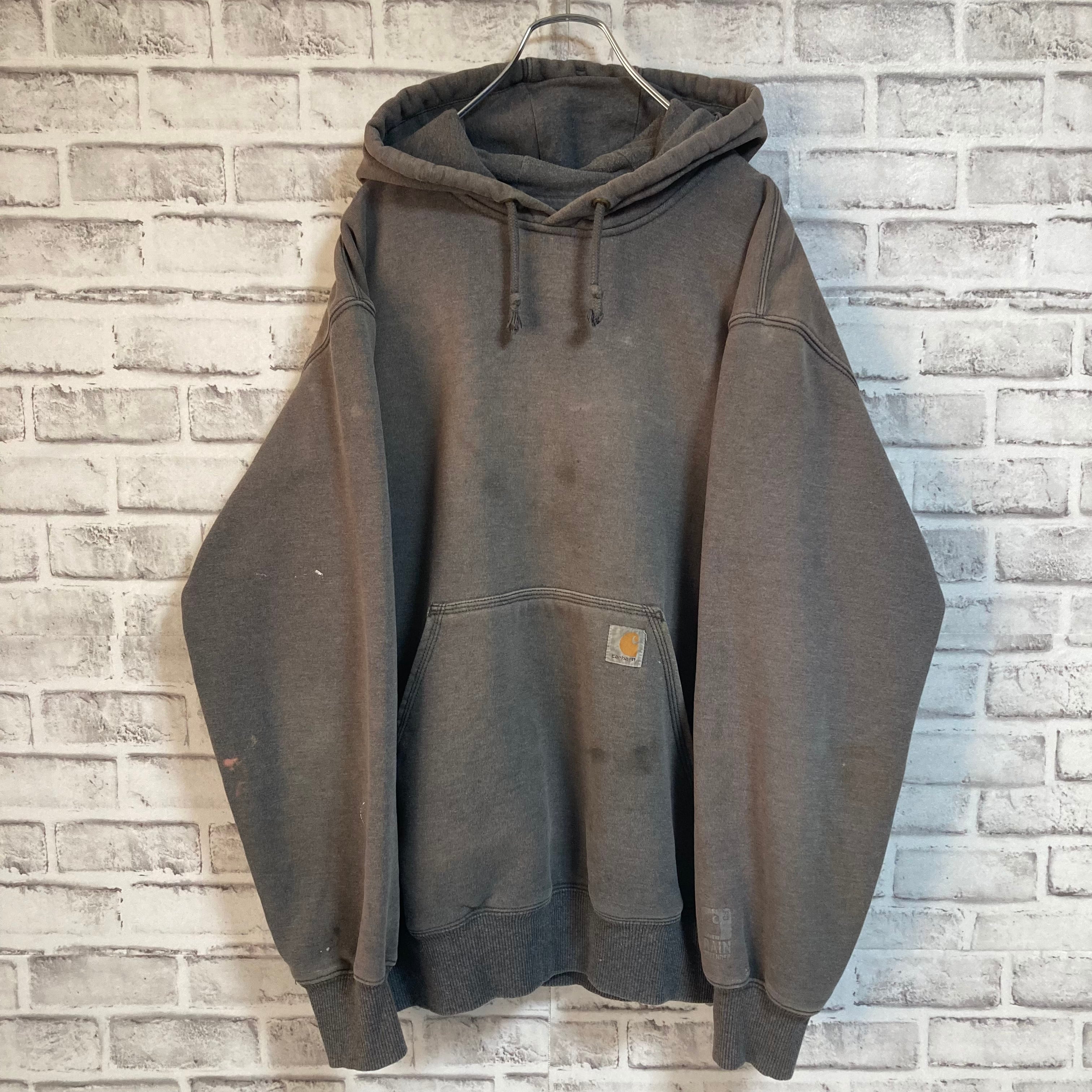 【Carhartt】Pullover Hoodie L “RAIN DEFFENDER” カーハート プルオーバーパーカー フーディ  レインディフェンダー ブラウン 茶色 ビッグシルエット アメリカ USA 古着