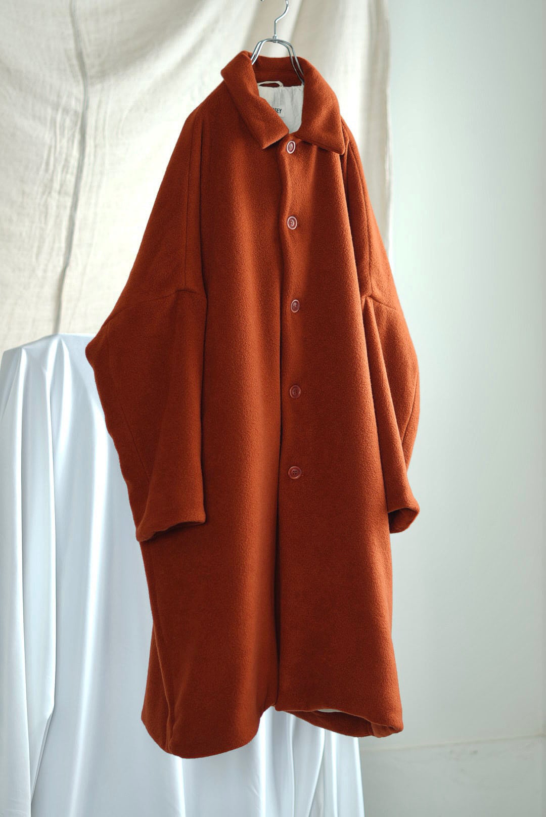 BIG BLOBBY COAT - HEAVY CASHEMERE - RUST