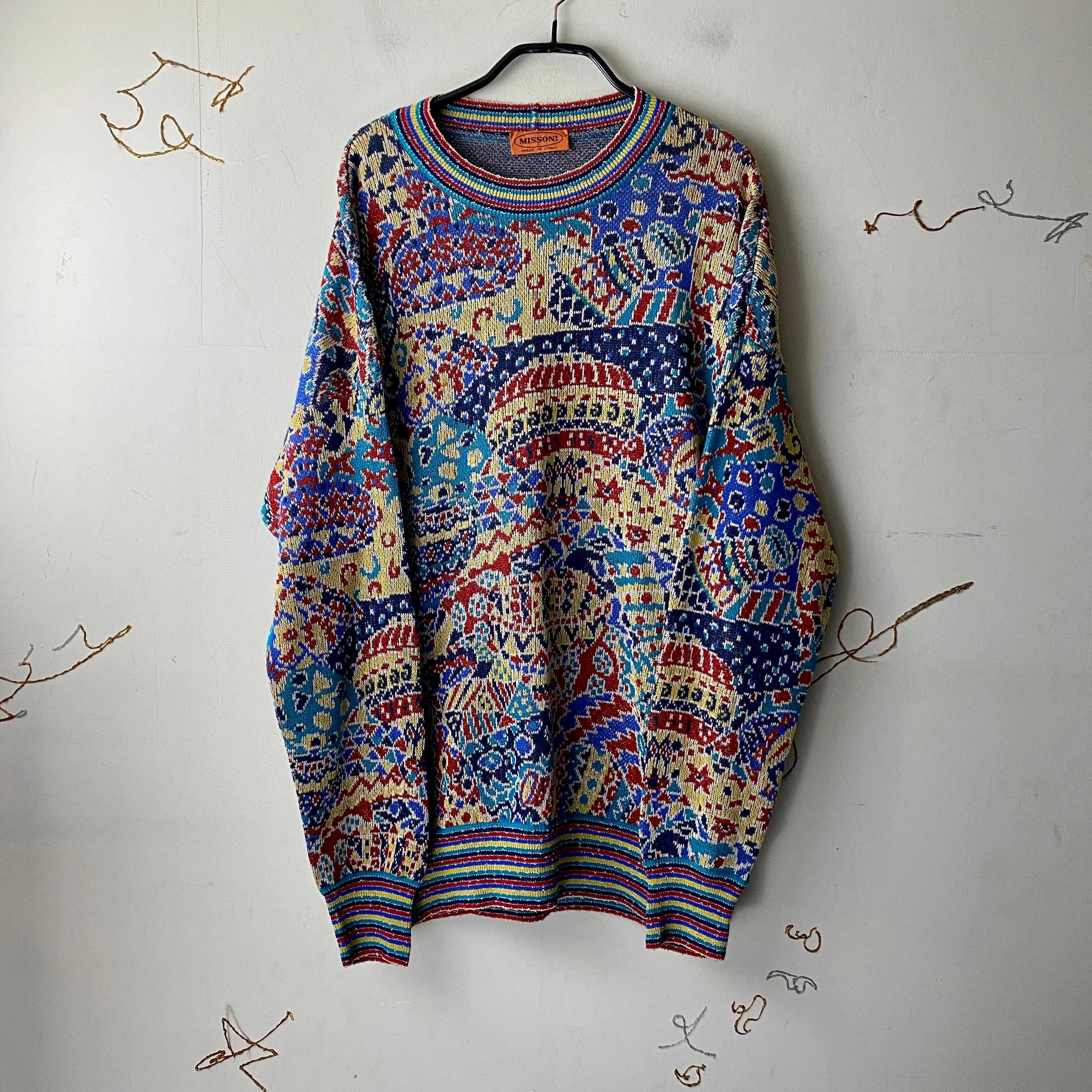 vintage MISSONI multi color knit sweater | NOIR ONLINE