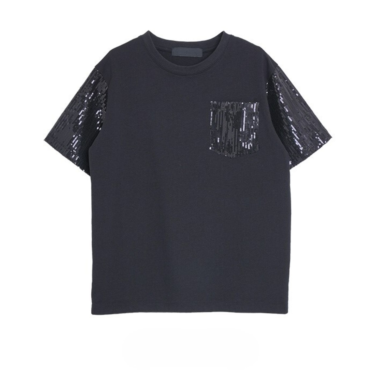 MMD115TEB スパンコール切替Tシャツ