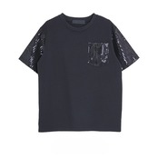 MMD115TEB スパンコール切替Tシャツ